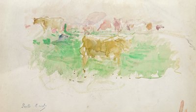 Koeien in Normandië, 1880 door Berthe Morisot